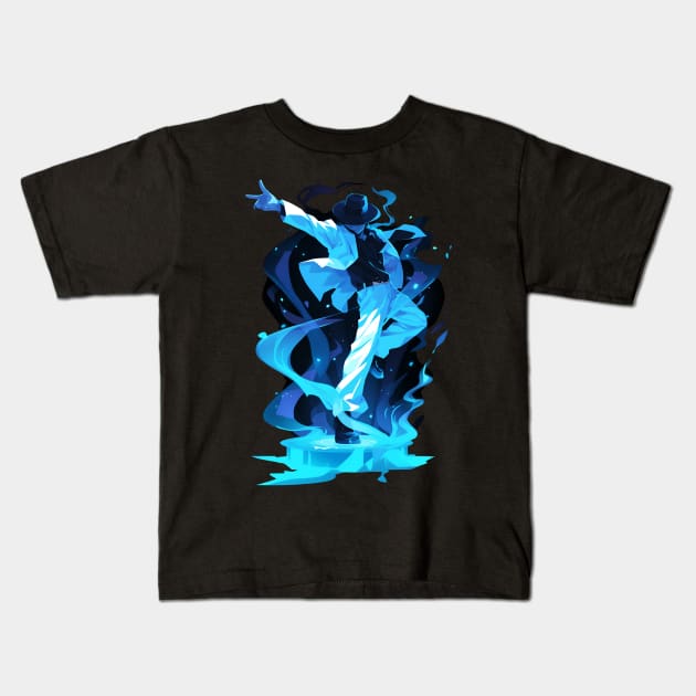 Dance Legend with Swirling Energy - Pop Music Kids T-Shirt by Fenay-Designs